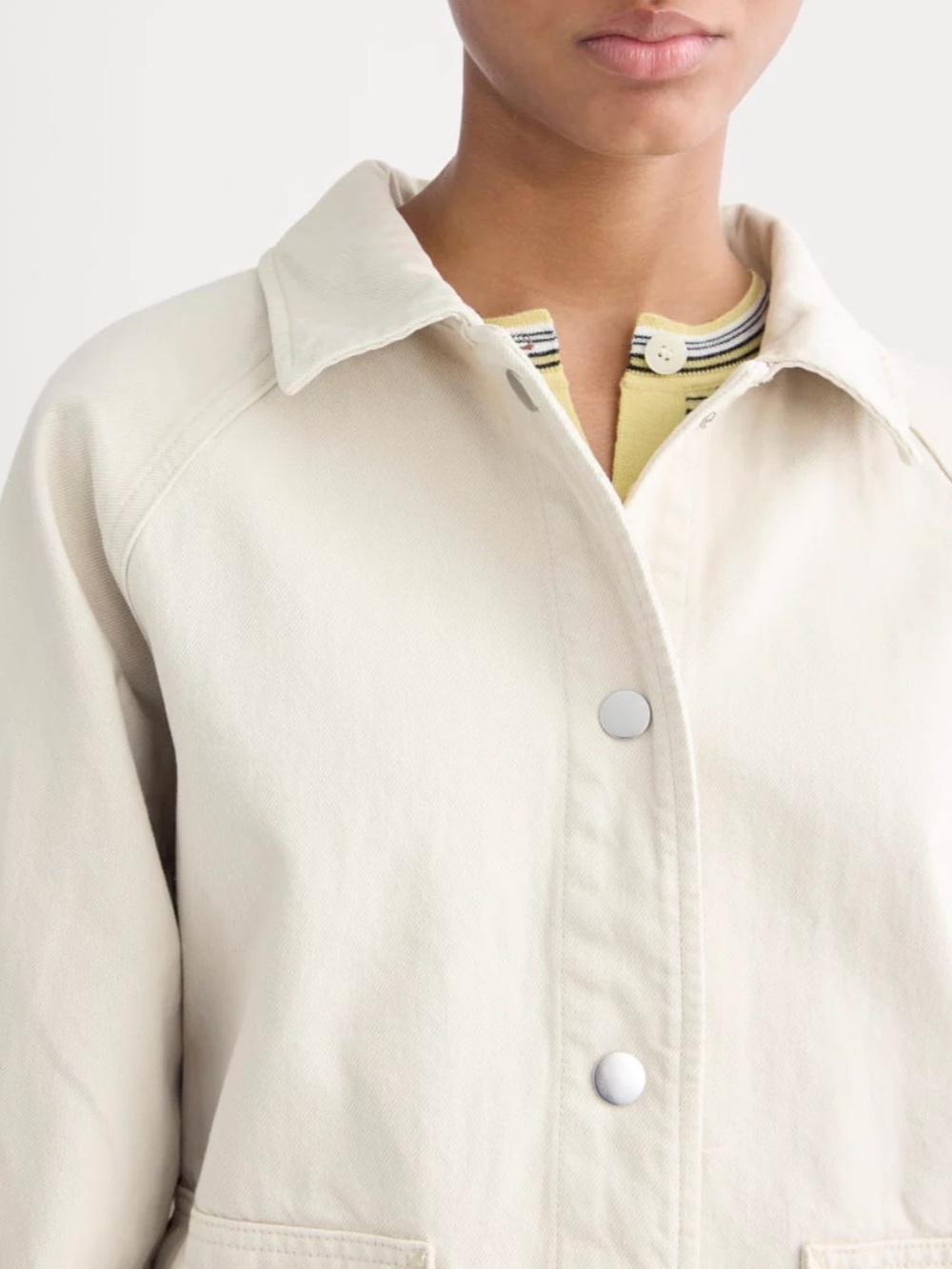NWT! Everlane Cropped Denim Jacket - Picture 5 of 12